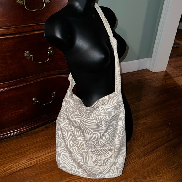 3/$10 Aeropostale Tan Cotton Design Messenger Shoulder Crossbody Bag - Picture 7 of 13